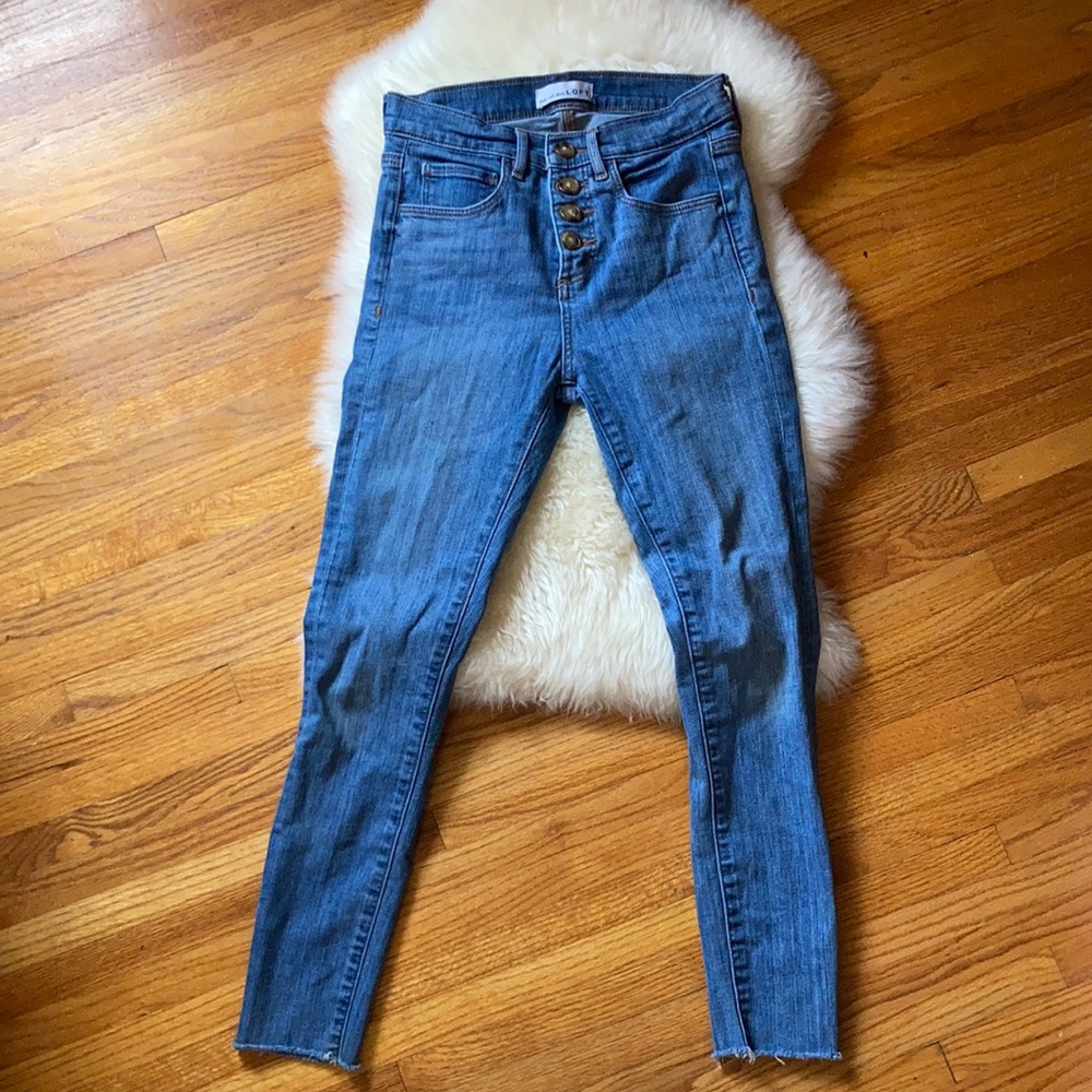 Loft button front jeans